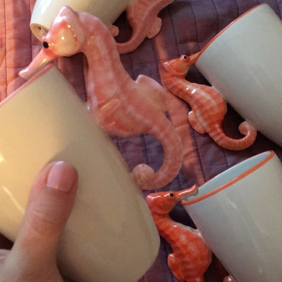 Seahorse coffee cups set of 4 from World Market - Picture 3 of 4